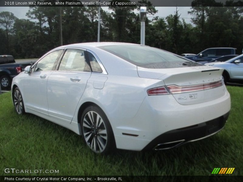 White Platinum Metallic Tri-Coat / Cappuccino 2018 Lincoln MKZ Reserve
