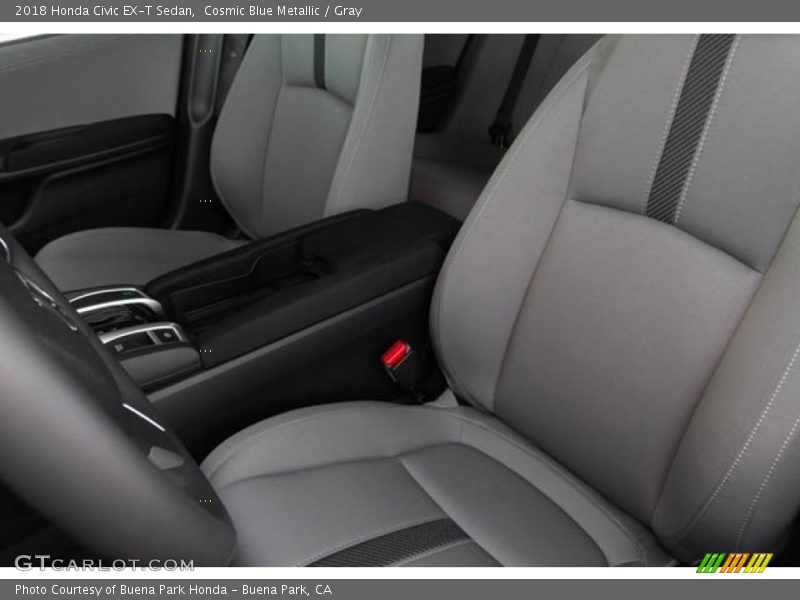 Cosmic Blue Metallic / Gray 2018 Honda Civic EX-T Sedan