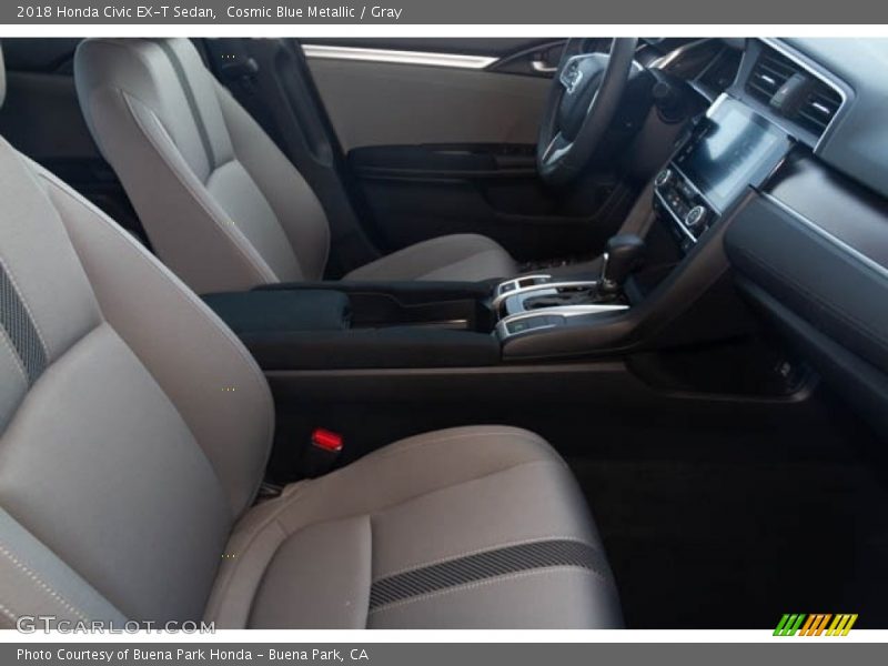 Cosmic Blue Metallic / Gray 2018 Honda Civic EX-T Sedan