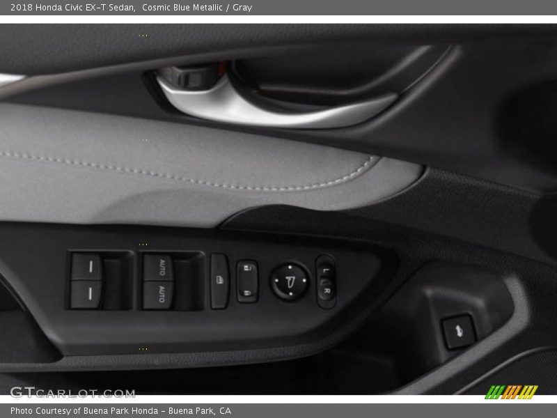 Cosmic Blue Metallic / Gray 2018 Honda Civic EX-T Sedan