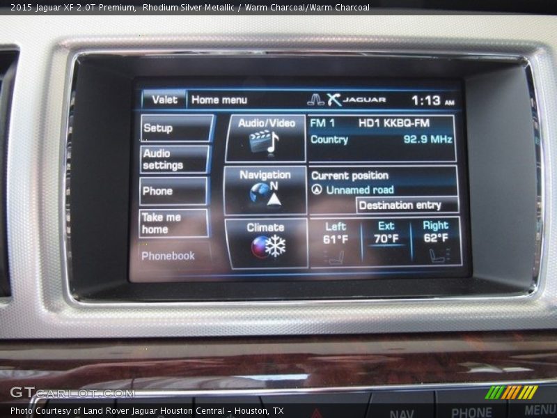 Rhodium Silver Metallic / Warm Charcoal/Warm Charcoal 2015 Jaguar XF 2.0T Premium