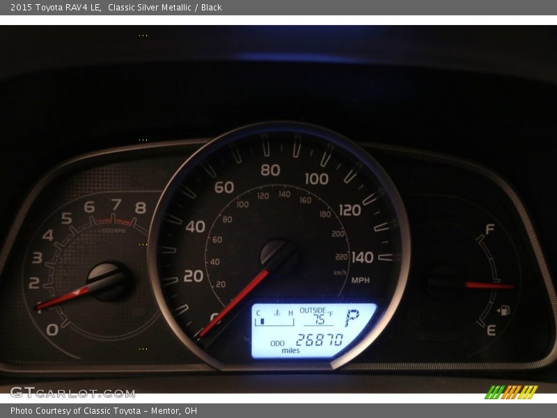 Classic Silver Metallic / Black 2015 Toyota RAV4 LE