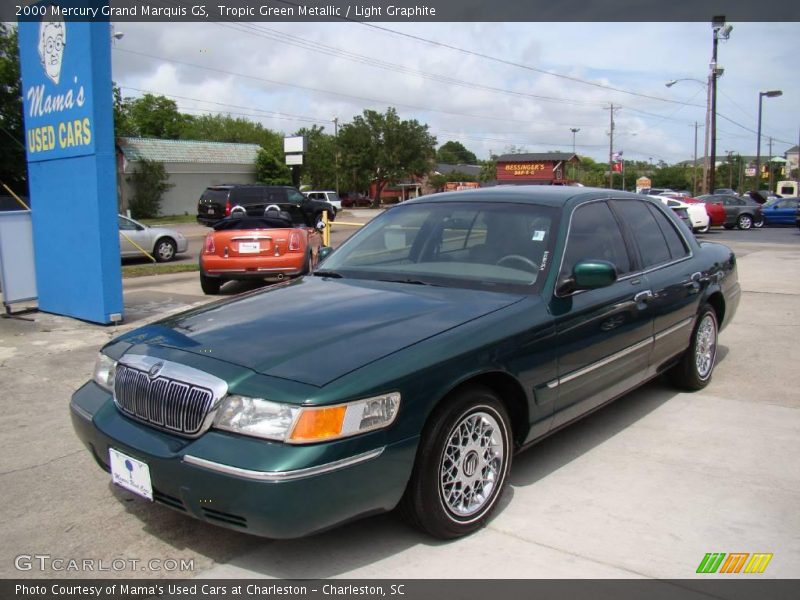 Tropic Green Metallic / Light Graphite 2000 Mercury Grand Marquis GS