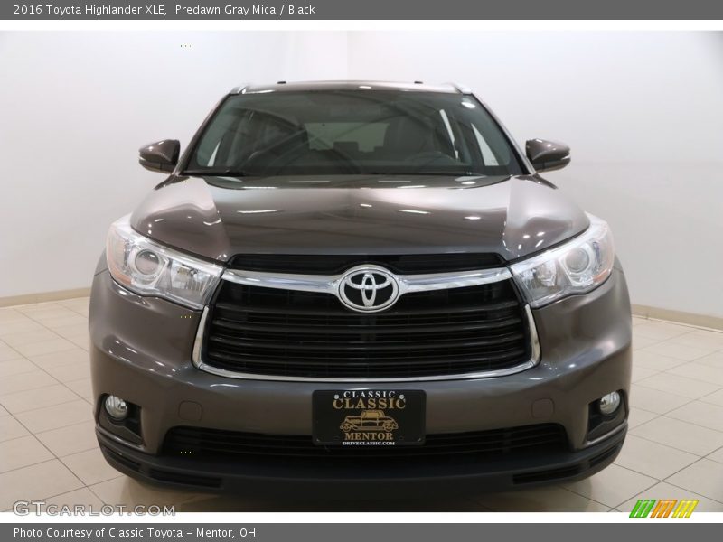 Predawn Gray Mica / Black 2016 Toyota Highlander XLE