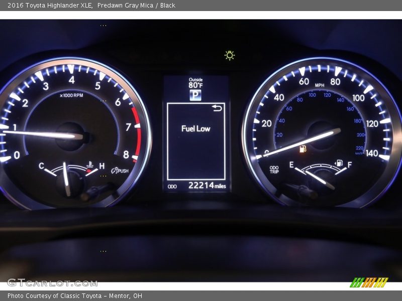 Predawn Gray Mica / Black 2016 Toyota Highlander XLE