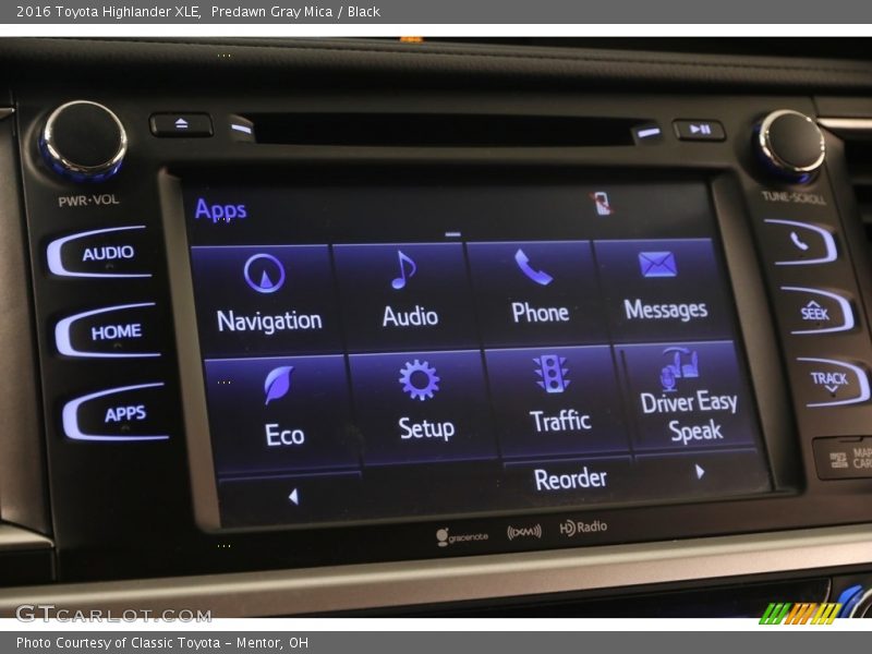 Predawn Gray Mica / Black 2016 Toyota Highlander XLE