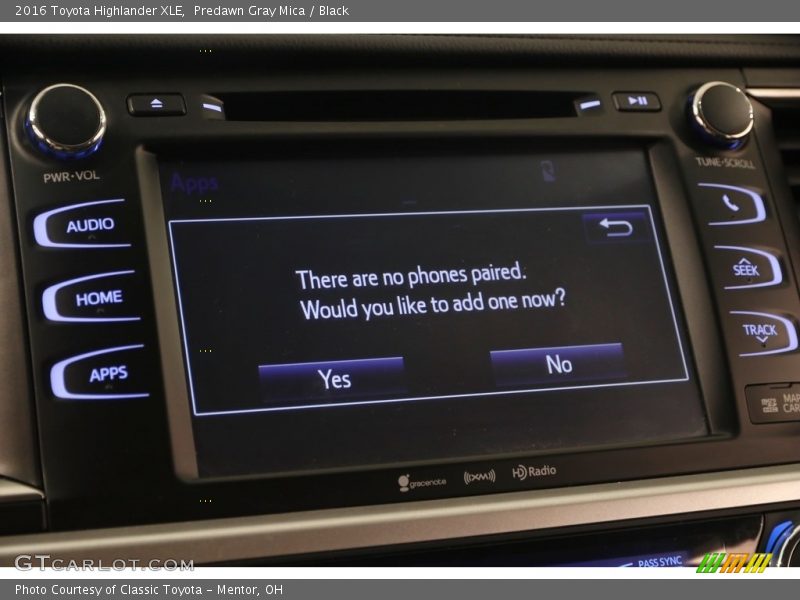 Predawn Gray Mica / Black 2016 Toyota Highlander XLE