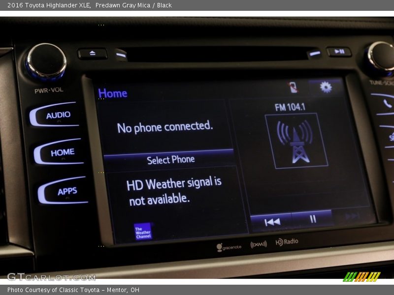 Predawn Gray Mica / Black 2016 Toyota Highlander XLE