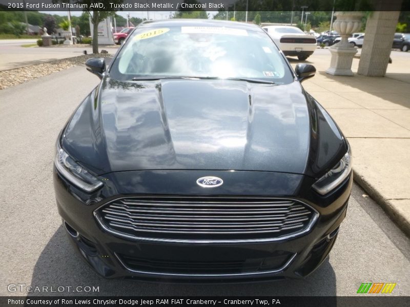 Tuxedo Black Metallic / Charcoal Black 2015 Ford Fusion Titanium AWD
