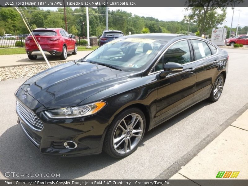 Tuxedo Black Metallic / Charcoal Black 2015 Ford Fusion Titanium AWD