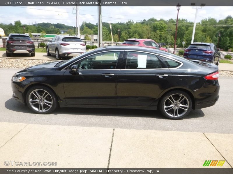 Tuxedo Black Metallic / Charcoal Black 2015 Ford Fusion Titanium AWD