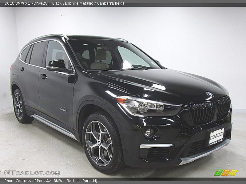 Black Sapphire Metallic / Canberra Beige 2018 BMW X1 xDrive28i