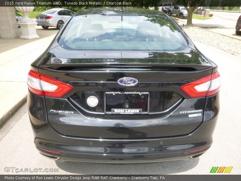 Tuxedo Black Metallic / Charcoal Black 2015 Ford Fusion Titanium AWD