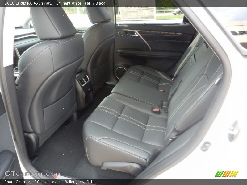 Eminent White Pearl / Black 2018 Lexus RX 450h AWD