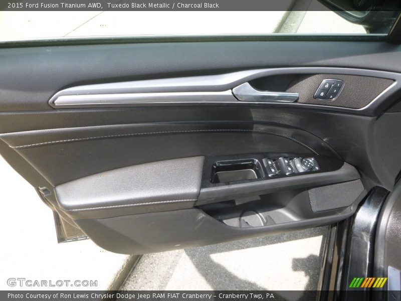 Tuxedo Black Metallic / Charcoal Black 2015 Ford Fusion Titanium AWD