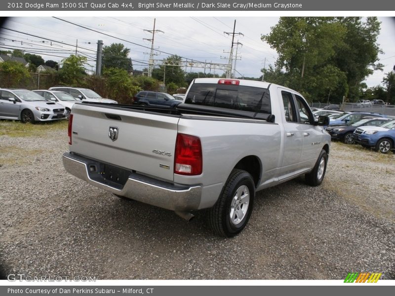 Bright Silver Metallic / Dark Slate Gray/Medium Graystone 2012 Dodge Ram 1500 SLT Quad Cab 4x4