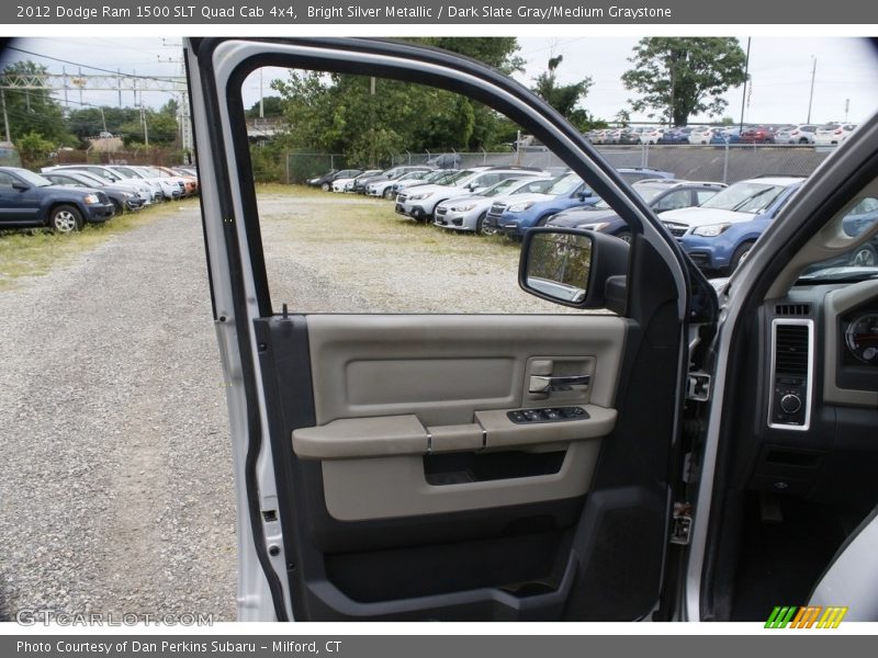 Bright Silver Metallic / Dark Slate Gray/Medium Graystone 2012 Dodge Ram 1500 SLT Quad Cab 4x4