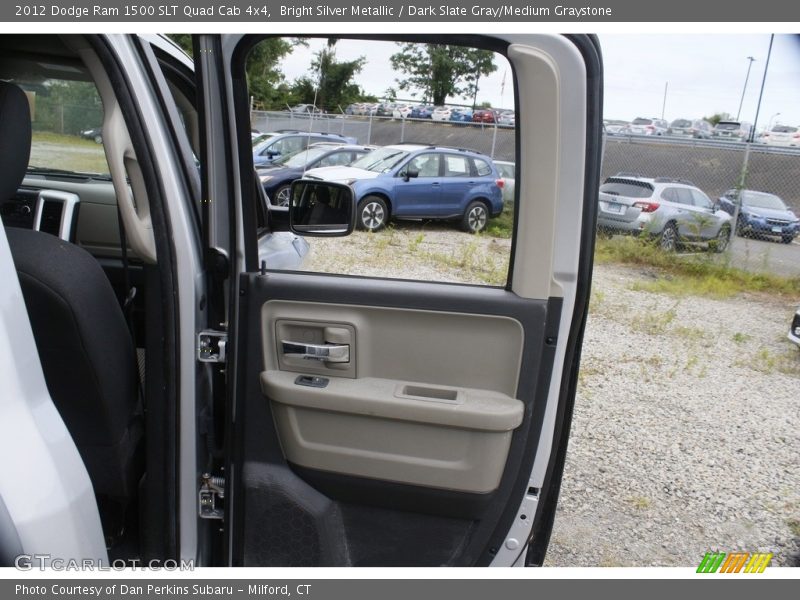 Bright Silver Metallic / Dark Slate Gray/Medium Graystone 2012 Dodge Ram 1500 SLT Quad Cab 4x4