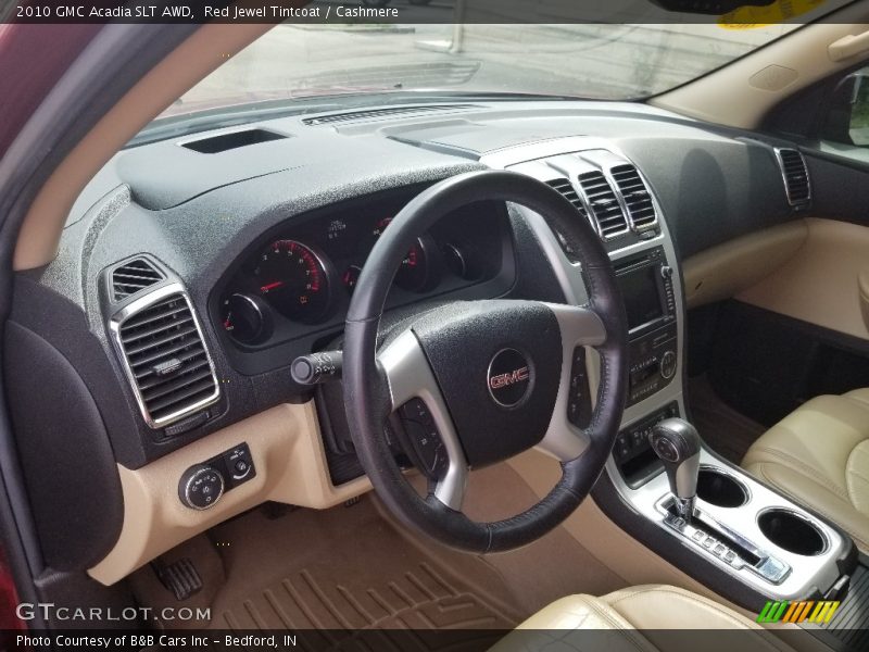 Red Jewel Tintcoat / Cashmere 2010 GMC Acadia SLT AWD
