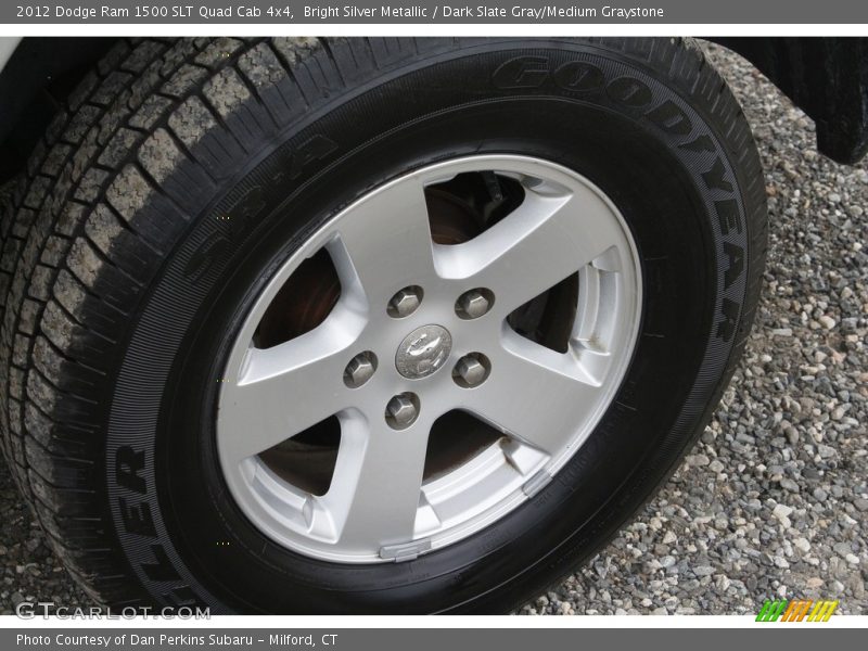 Bright Silver Metallic / Dark Slate Gray/Medium Graystone 2012 Dodge Ram 1500 SLT Quad Cab 4x4