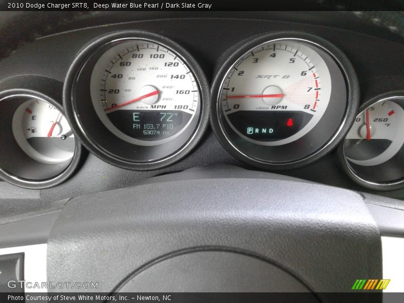 Deep Water Blue Pearl / Dark Slate Gray 2010 Dodge Charger SRT8