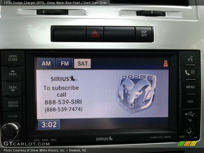 Deep Water Blue Pearl / Dark Slate Gray 2010 Dodge Charger SRT8