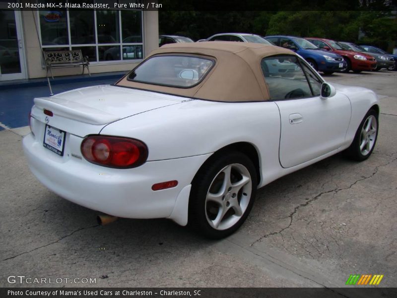 Pure White / Tan 2001 Mazda MX-5 Miata Roadster