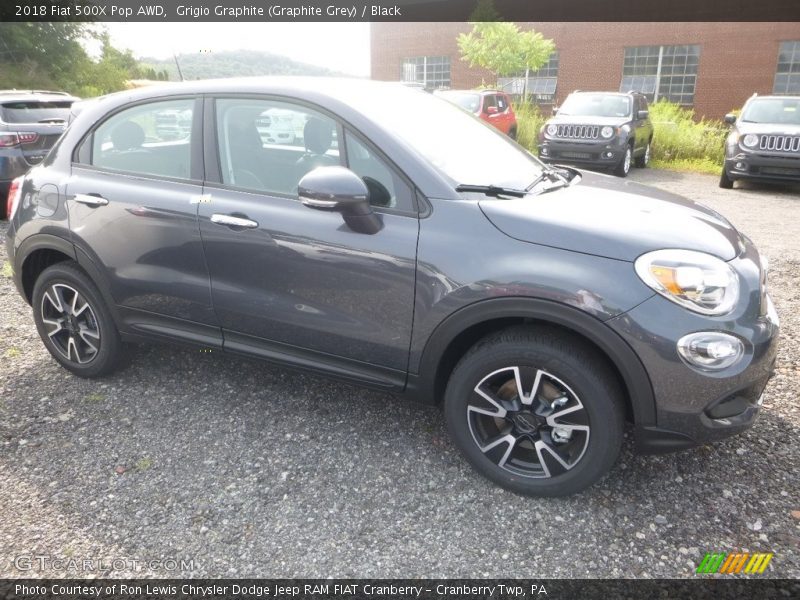 Grigio Graphite (Graphite Grey) / Black 2018 Fiat 500X Pop AWD