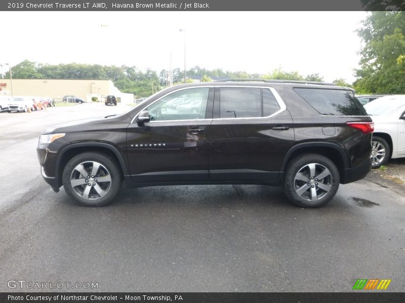 Havana Brown Metallic / Jet Black 2019 Chevrolet Traverse LT AWD