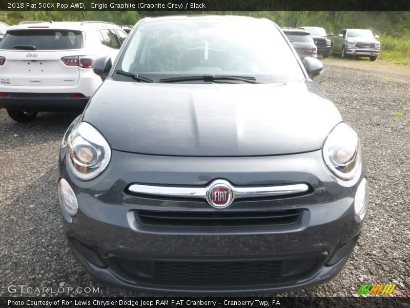 Grigio Graphite (Graphite Grey) / Black 2018 Fiat 500X Pop AWD
