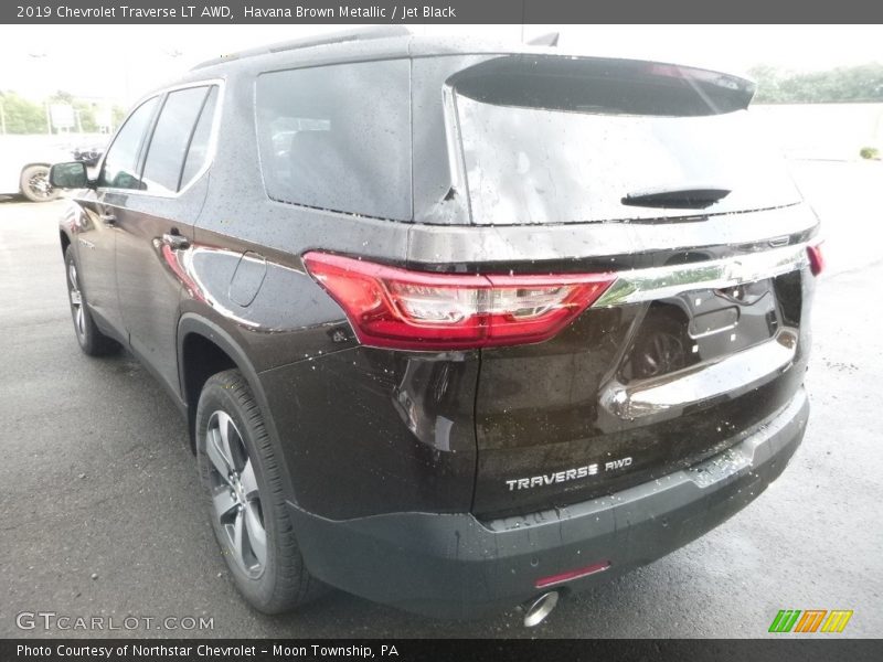 Havana Brown Metallic / Jet Black 2019 Chevrolet Traverse LT AWD