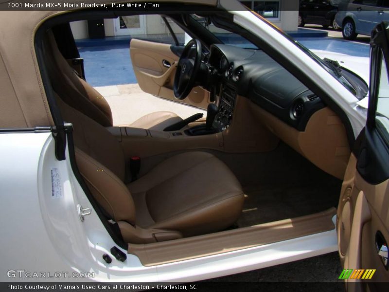 Pure White / Tan 2001 Mazda MX-5 Miata Roadster