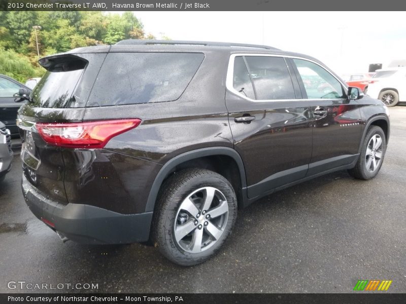 Havana Brown Metallic / Jet Black 2019 Chevrolet Traverse LT AWD