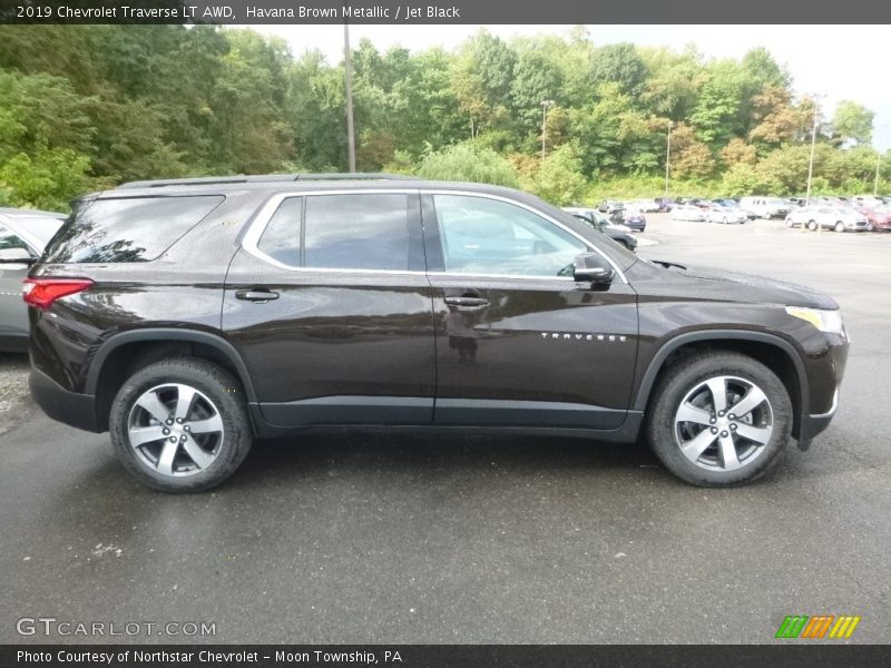 Havana Brown Metallic / Jet Black 2019 Chevrolet Traverse LT AWD