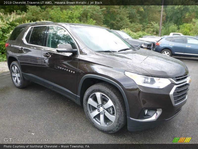 Havana Brown Metallic / Jet Black 2019 Chevrolet Traverse LT AWD