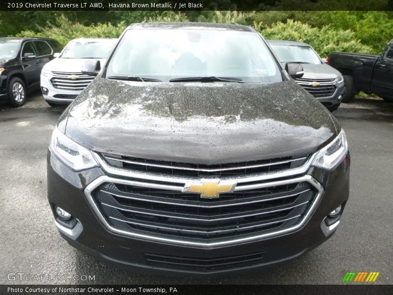 Havana Brown Metallic / Jet Black 2019 Chevrolet Traverse LT AWD