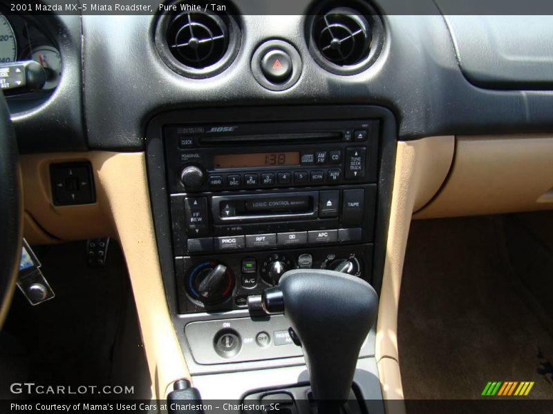 Pure White / Tan 2001 Mazda MX-5 Miata Roadster