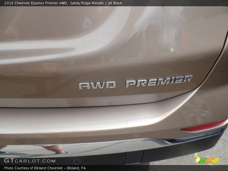 Sandy Ridge Metallic / Jet Black 2019 Chevrolet Equinox Premier AWD