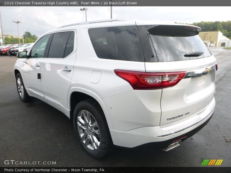 Pearl White / Jet Black/Loft Brown 2019 Chevrolet Traverse High Country AWD