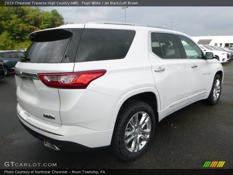 Pearl White / Jet Black/Loft Brown 2019 Chevrolet Traverse High Country AWD