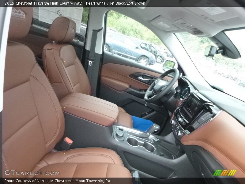 Pearl White / Jet Black/Loft Brown 2019 Chevrolet Traverse High Country AWD