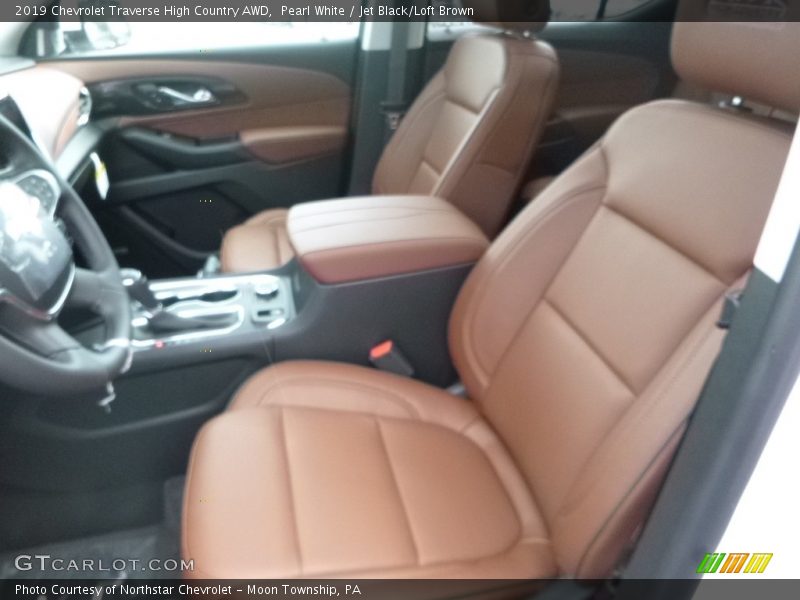 Pearl White / Jet Black/Loft Brown 2019 Chevrolet Traverse High Country AWD