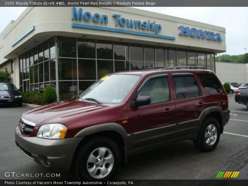 Merlot Pearl Red Metallic / Medium Pebble Beige 2003 Mazda Tribute ES-V6 4WD