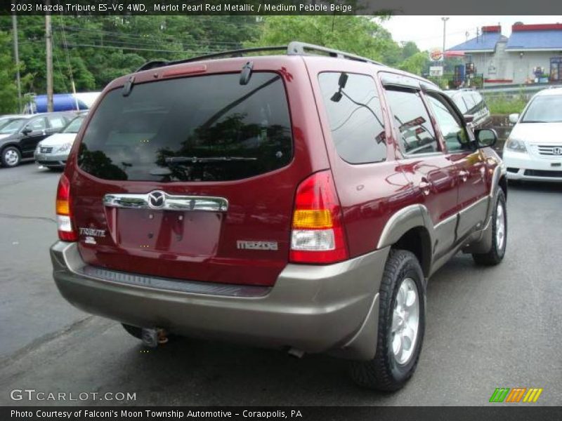 Merlot Pearl Red Metallic / Medium Pebble Beige 2003 Mazda Tribute ES-V6 4WD