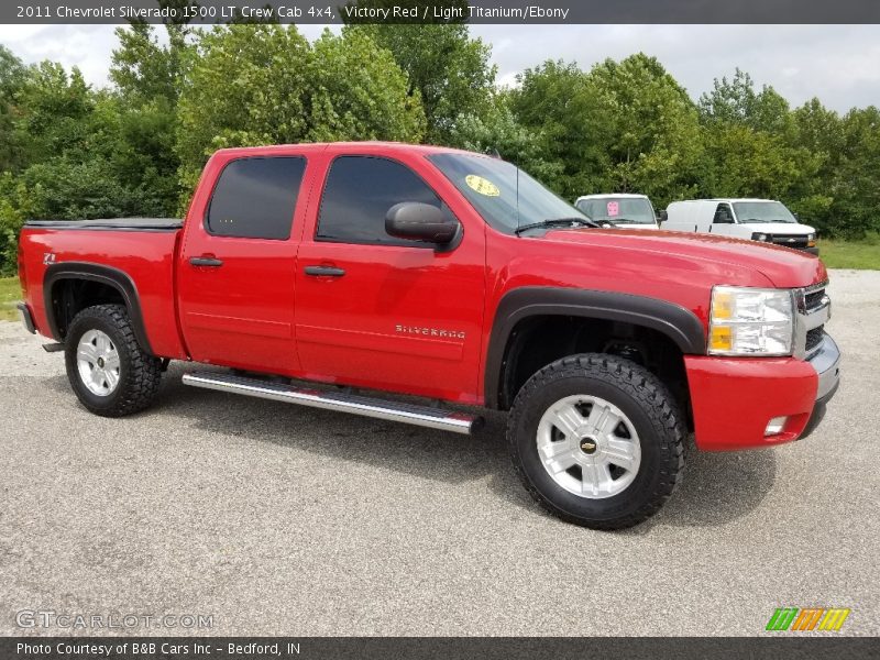 Victory Red / Light Titanium/Ebony 2011 Chevrolet Silverado 1500 LT Crew Cab 4x4