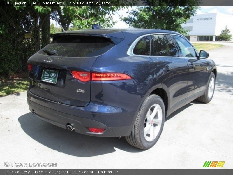 Loire Blue Metallic / Latte 2019 Jaguar F-PACE Premium AWD