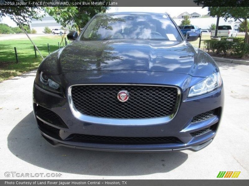Loire Blue Metallic / Latte 2019 Jaguar F-PACE Premium AWD