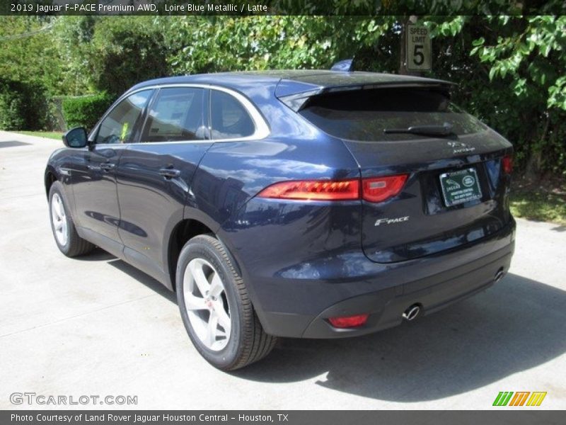 Loire Blue Metallic / Latte 2019 Jaguar F-PACE Premium AWD