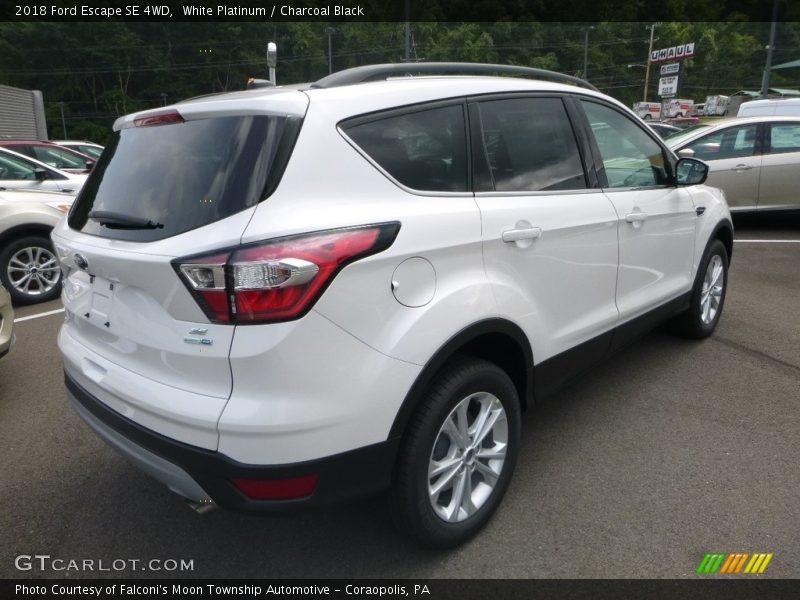 White Platinum / Charcoal Black 2018 Ford Escape SE 4WD