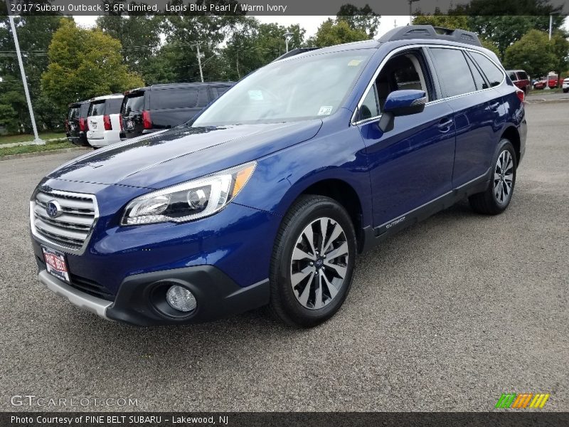 Lapis Blue Pearl / Warm Ivory 2017 Subaru Outback 3.6R Limited